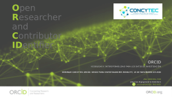 ORCID para Investigadores RENACYT