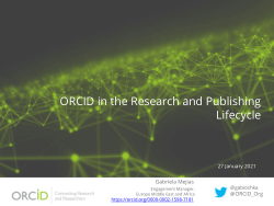 20210127 ORCID in the Research and Publishing Cycle