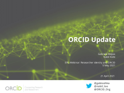20210505 ORCID Update
