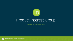 Product Interest Group 20210928