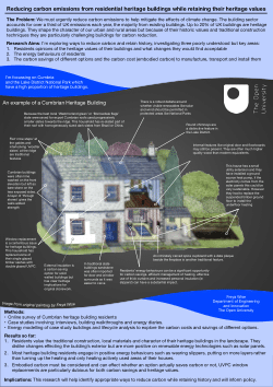 Reducing carbon emissions from residential heritage buildings while retaining their heritage values