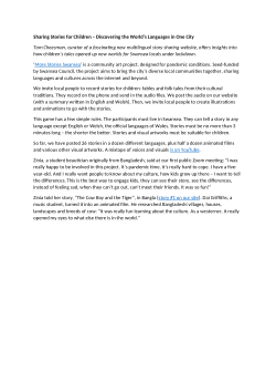 Covid Chronicles: Sharing Stories for Children – Discovering the World’s Languages in One City