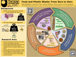 Food and Plastic Waste: From Zero to Hero
