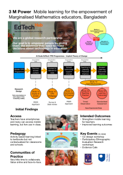 3MPower: Mobile learning for the empowerment of Marginalised Mathematics educators in Bangladesh