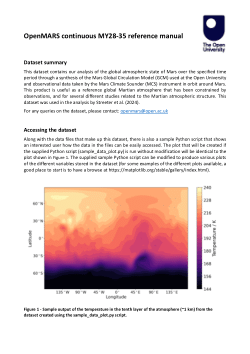 OpenMARS continuous MY28-35 standard database