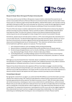 Initial survey sent to 847 women at Florence McClure Women's Correctional Center and Jean Conservation Camp