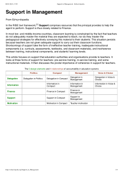 Support in Management