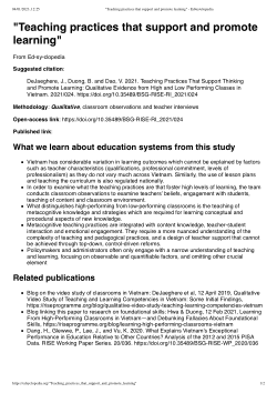 "Teaching practices that support and promote learning"