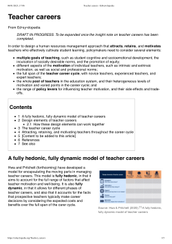 Teacher careers