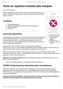 Tools for systems-oriented data analysis