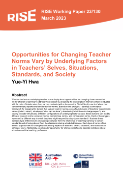 Opportunities for Changing Teacher Norms Vary by Underlying Factors in Teachers’ Selves, Situations, Standards, and Society