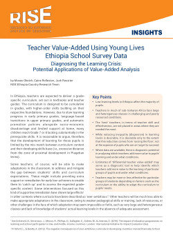 Teacher Value-Added Using Young Lives Ethiopia School Survey Data