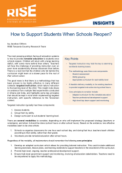 How to Support Students When Schools Reopen?