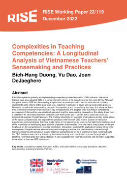 Complexities in Teaching Competencies: A Longitudinal Analysis of Vietnamese Teachers’ Sensemaking and Practices