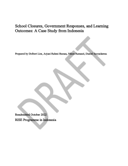 School Closures, Government Responses, and Learning Outcomes: A Case Study from Indonesia
