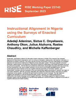 Instructional Alignment in Nigeria using the Surveys of Enacted Curriculum