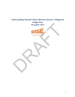 Understanding Tanzania’s Basic Education System: A Diagnostic Insight Note