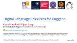 Digital Language Resources for Enggano