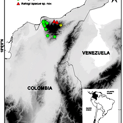 Map of northern Colombia showing locality records of Ikakogi tayrona