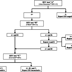 Flow-chart showing the national algorithm of HIV testing in the ...