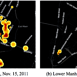 Heatmap of geotagged Twitter activity.