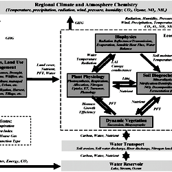 The simplified framework of Dynamic Land Ecosystem Model (DLEM) for ...
