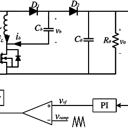 Block diagram showing the positive Luo converter with PI voltage ...