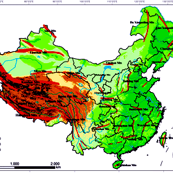 Sketch Map Of China Showing Elevation And Major Mountain Ranges Thumb 