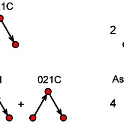Graphical representation of our four exponential random graph models.