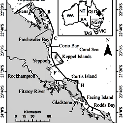 Map of the Capricorn Coast study area.
