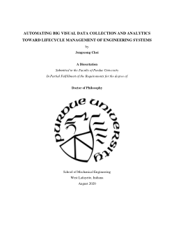 AUTOMATING BIG VISUAL DATA COLLECTION AND ANALYTICS TOWARD LIFECYCLE MANAGEMENT OF ENGINEERING SYSTEMS