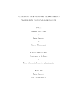 Feasibility of Game Theory and Mechanism Design Techniques to Understand Game Balance