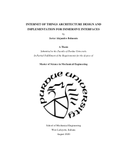 Internet of Things Architecture Design and Implementation for Immersive Interfaces