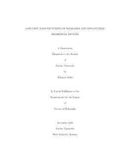 Low Cost Manufacturing of Wearable and Implantable Biomedical Devices