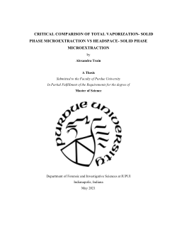 Critical Comparison of Total Vaporization-Solid Phase Microextraction vs Headspace-Solid Phase Microextraction