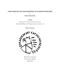 Corn growth and yield response to starter fertilizer