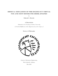 DESIGN & SIMULATION OF THE ENGINE OUT VIRTUAL NOx AND SOOT SENSOR FOR DIESEL ENGINES