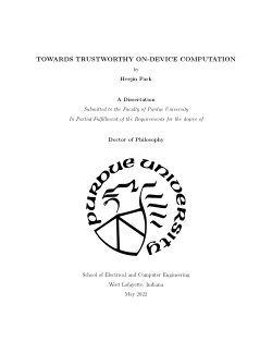 TOWARDS TRUSTWORTHY ON-DEVICE COMPUTATION