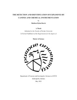 The Detection and Identification of Explosives by Canines and Chemical Instrumentation