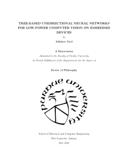 TREE-BASED UNIDIRECTIONAL NEURAL NETWORKS FOR LOW-POWER COMPUTER VISION ON EMBEDDED DEVICES
