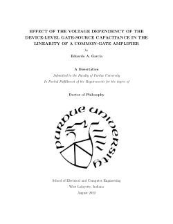 Effect of the voltage dependency of the device-level gate-source capacitance in the linearity of a common-gate amplifier