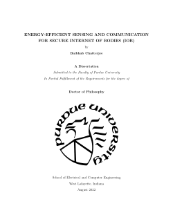 ENERGY-EFFICIENT SENSING AND COMMUNICATION FOR SECURE INTERNET OF BODIES (IOB)