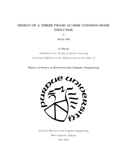 Design Of A Three Phase AC-Side Common-Mode Inductor