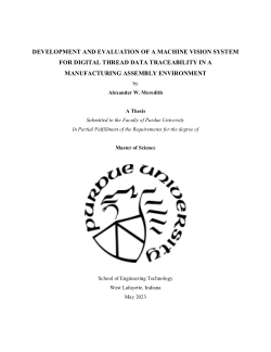 Development and Evaluation of a Machine Vision System for Digital Thread Data Traceability in a Manufacturing Assembly Environment