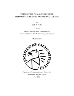 Interpret the World and Change It: Overcoming Barriers to Positive Social Change