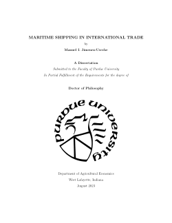 MARITIME SHIPPING IN INTERNATIONAL TRADE