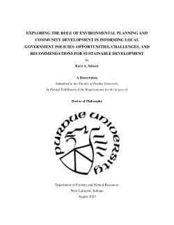 <strong>Exploring the role of environmental planning and community development in informing local government policies: Opportunities, challenges, and recommendations for sustainable development</strong>