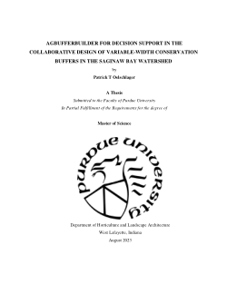 <strong>Agbufferbuilder for decision support in the collaborative design of variable-width conservation buffers in the Saginaw Bay watershed</strong>