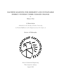 MACHINE LEARNING FOR RESILIENT AND SUSTAINABLE ENERGY SYSTEMS UNDER CLIMATE CHANGE