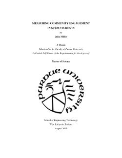 Measuring Community Engagement in STEM students